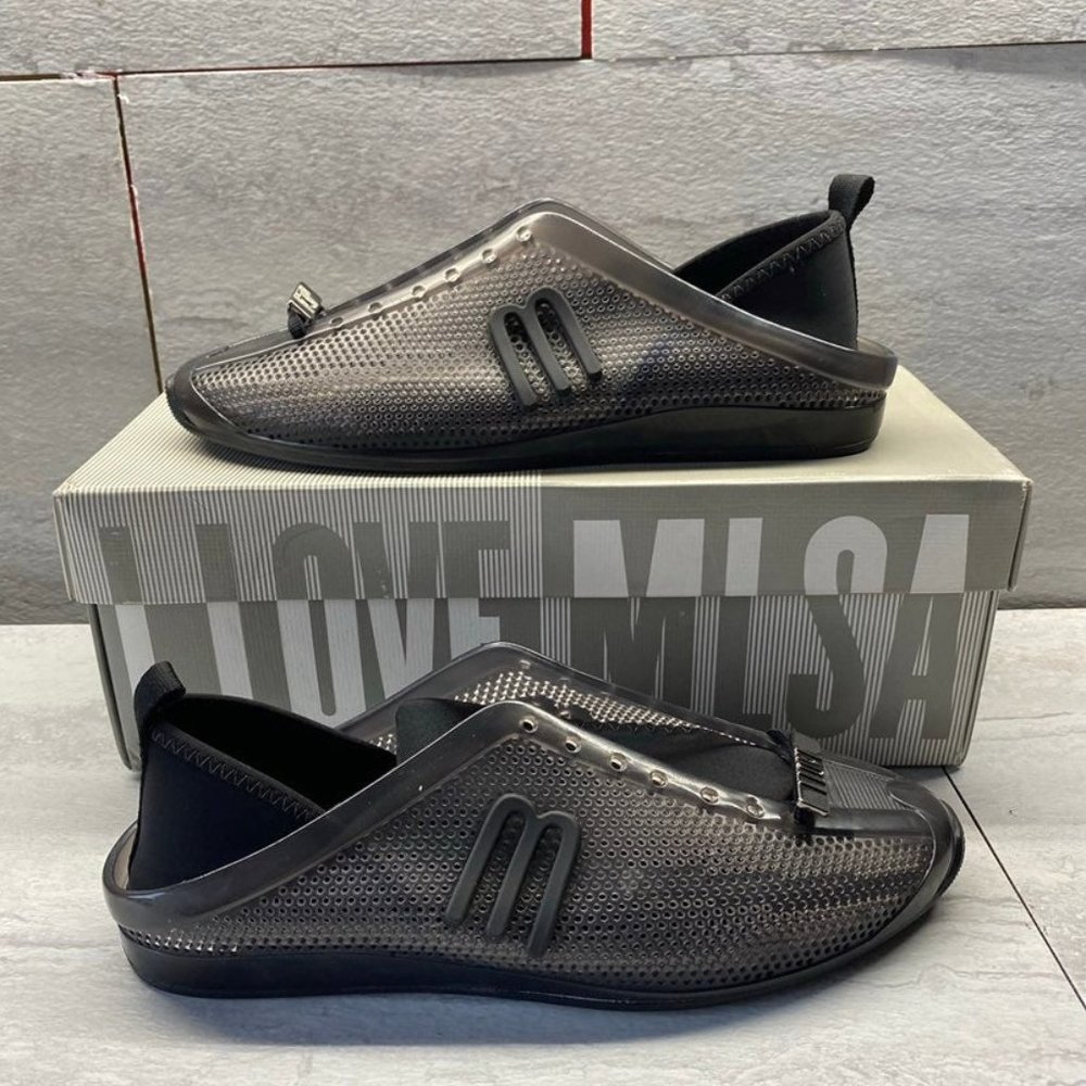 I love Melissa Black Jelly Sneaker Shoes Sz 7